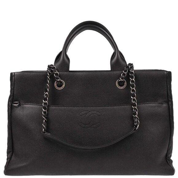 Chanel Black Calfskin 2way Handbag - Picture 1 of 12